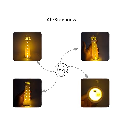 2-in-1 Lighthouse Showpiece | Elegant Decorative Piece for Bedroom & Living Room