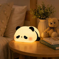 Lying Panda Lamp - Soft Silicone Color-Changing LED Touch Lamp with Timer for Bedroom & Office