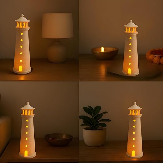 2-in-1 Lighthouse Showpiece | Elegant Decorative Piece for Bedroom & Living Room